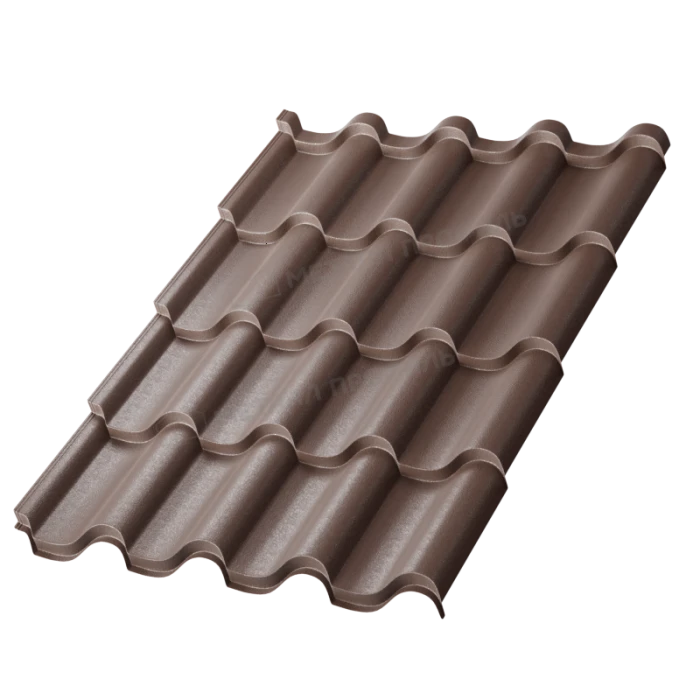 Металлочерепица Металл-Профиль Монтерроса-M 0,5 VikingMP® E RR 32 Темно-коричневый