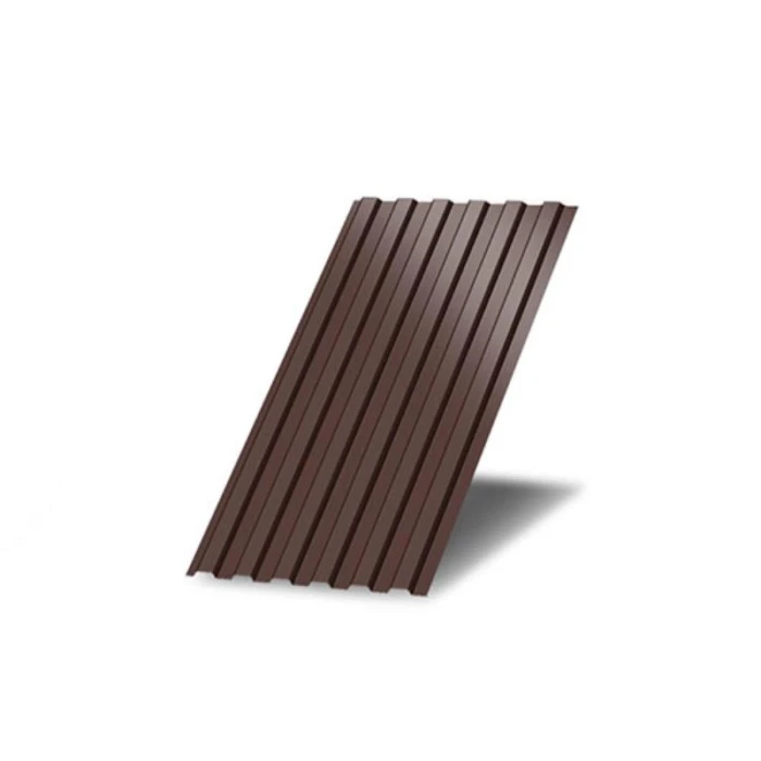 Профнастил C8 700х0.4 Окрашенный RAL 8017