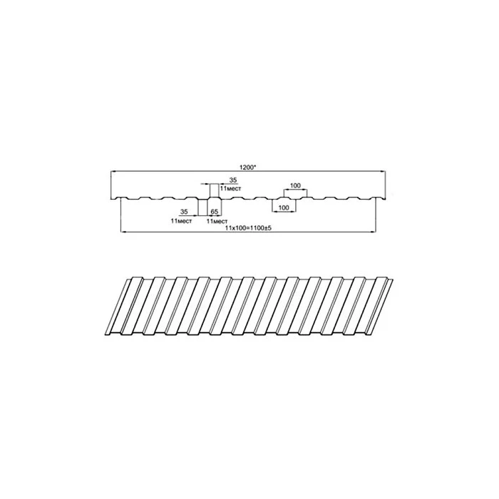 Профнастил МП10ПГ 0.5 PURMAN® RAL 9005